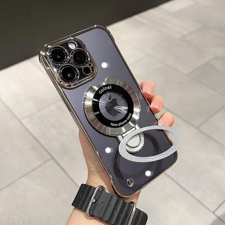 MagSafeリング iPhone15Pro/15ProMaxケース  耐久性 黄ばまない 薄型軽量 iPhone14/12/13Proカバー [M3552]