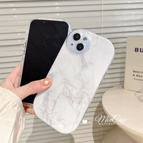大理石調 iphone14/13proケース 頑丈耐衝撃 アイフォン12プロ/11カバー 高級感ぼかし 淡色 全面保護 お揃い[M3031]