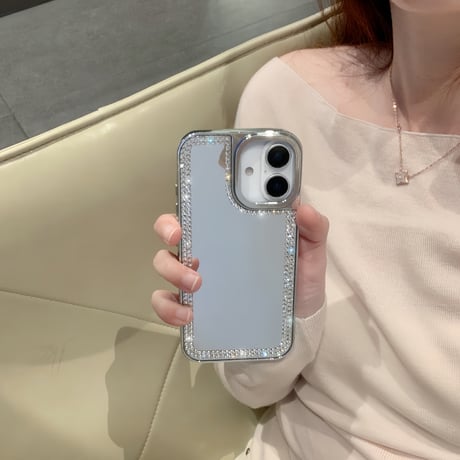ジュエリーミラー iPhone16pro/16カバー おしゃれ iPhone15promax/14pro/13ケース 頑丈 上品 可愛い [M5158]