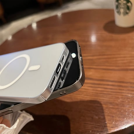 マグセーフ対応 iPhone14/14proケース マット 指紋付かない アイフォン13/12proカバー  シンプル 半透明  お揃い[M3231]