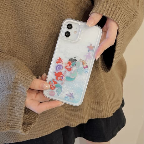 人鱼姫 グリッター iphone13/12ケース キラキラ iphone11pro/SE2/XSカバー 綺麗  面白い 頑丈 M903