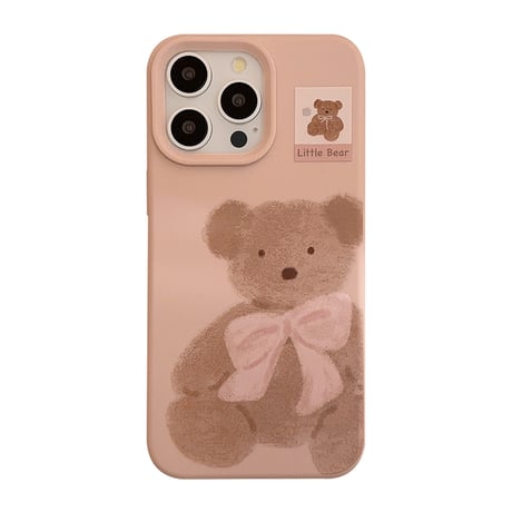 熊ちゃん iPhone16/16proケース シリコン アイフォン15pro/14/13pro/12ケース 可愛い[M4650]