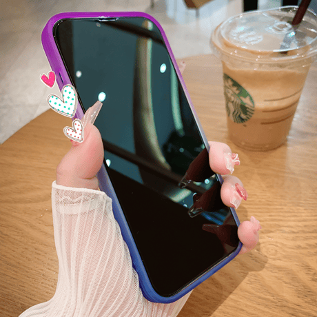 オシャレ グラデーションカラー iphone13/12promaxケース  透明 iphone11pro/XSカバー  カメラレンズ保護フィルム付き  高級感[M1999]
