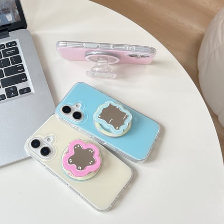 ミラー スマホグリップ スタンド マグネット式タイプ 便利  可愛い 耐久性ある ギフトに最適 夏秋に人気 [M5476]