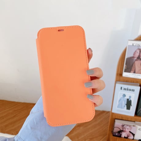 手帳型 iphone14/13promaxケース カード収納 iphone12/11proカバー  シンプル風 肌に優しい 手さわりいい[M2098]