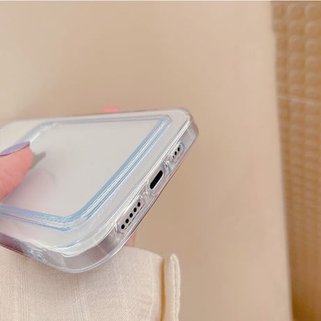 カード入れ付 iphone12/11Proケース  黄ばまない透明iphoneSE2/XS/8カバー  交通カードSUICA/PASMO/ICOCAなど収納 便利耐久性 M510