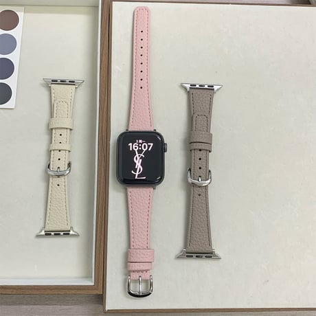 レザー Apple watchバンド エレガント アップルウォッチベルト Ultra3 series11 10 98 7 6 SE3 SE2  高級感 耐久性ある[M5800]