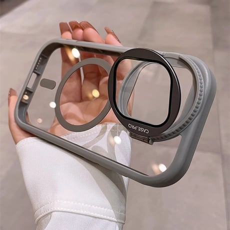 カメラ保護ケース付 iPhone17Pro/16ProMaxケース スタンド機能 Magsafe対応 アイフォン15/14promax/13ケース 黄ばまない 滑り止め加工[M4588]