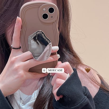 ミラーグリップ付  iphone14pro/14promaxケース  高級感 iphone13/12/11カバー 指紋防止  落下防止 実用 [M2478]