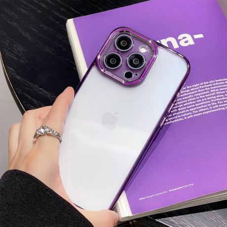 高透明 iPhone15/15proケース 滑り止め 丈夫iphone14Pro/13promaxケース 黄ばまない 画質に影響しないレンズフィルム付[M3738]