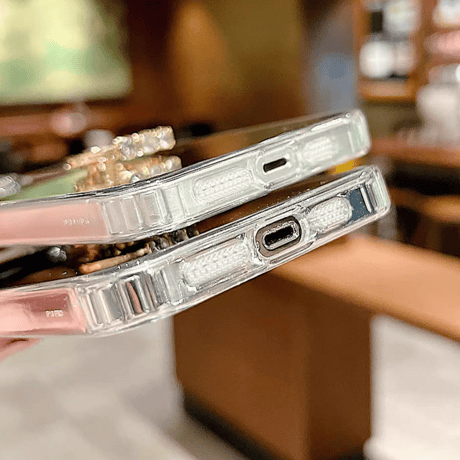 リング付ミラーiPhone16/16Pro/15Proケース 丈夫 iPhone14Pro/13/12カバー 高級感 高機能 便利 [M3918]