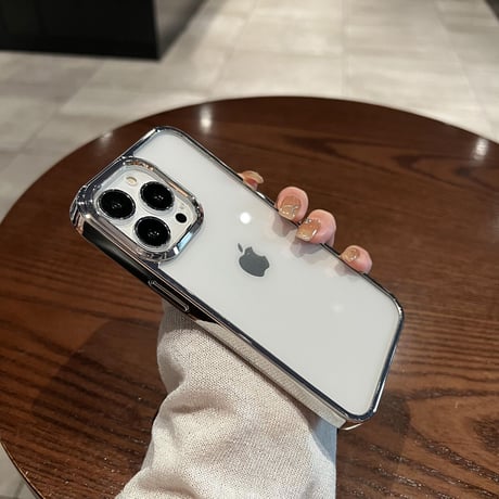 高透明黄ばまない iPhone14pro/14promaxケース  高品質メッキ アイフォン13pro/12proカバー 高級感  頑丈  シンプル 男女兼用[M2547]