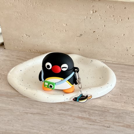 ペンギン Airpods4ケース めっちゃかわいい AirpodsPro2ケース airpods3/2カバー  キーチェーン付 ギフトにおすすめ [M5276]