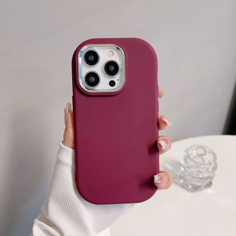 シリコン iPhone15/15proケース 無地 アイフォン14/13/12ケース イエロー ピンク ホワイト シンプル[M3545]