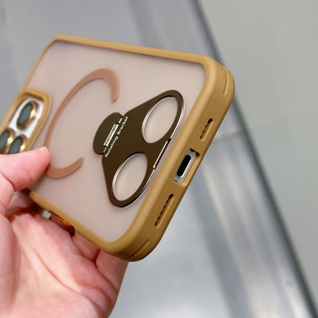 スタンドリング付 iPhone16promax/16eケース Magsafe充電 耐衝撃 iPhone15pro/14plus/13カバー 指紋防止 マット [M5486]