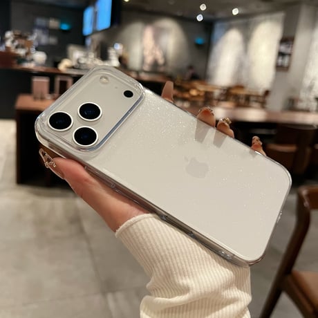 キラキラクリア iPhone17Air/17proケース 黄ばまない ラメ入り iPhone16pro/15pro/13ケース シンプル 高級感[M4195]