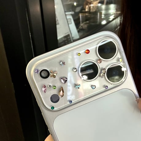 ダイヤレンズカバー iPhone17ProMax/17Proカメラレンズフィルム  ガラス  おしゃれ  頑丈 キラキラ 可愛い [M5764]