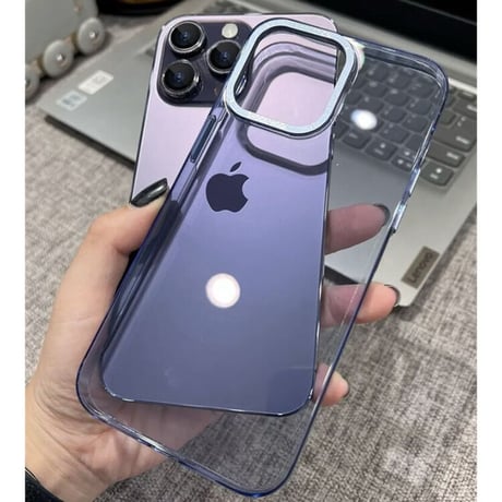 高透明感黄ばまない iPhone14pro/14promaxケース ハード iphone13/13promaxカバー  薄型  金属カメラ枠/ボタン 頑丈[M2313]