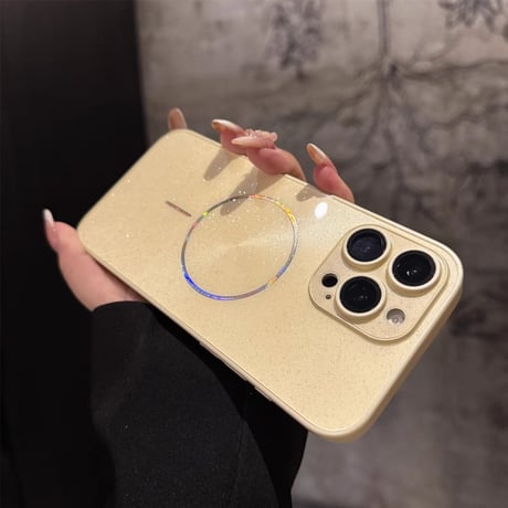 キラキラ iPhone16Pro/16plusケース 耐衝撃 Magsafe対応 iPhone15promax/14/13proカバー 高級感 全面保護 贅沢 存在感抜群[M5411]