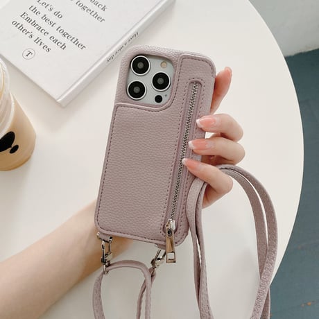 小銭/カード入れ iPhone15/14proカバー 鏡/ストラップ付アイフォン13/12/11proケース レザー 高品質 ガールズに人気 プレゼントおすすめ[M3151]