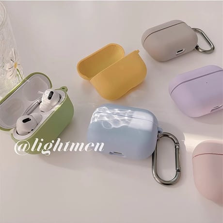 Airpods 4ケース シリコン AirpodsPro2/3ケース  可愛いエアーポッズカバー カラビナ付  指紋防止 手触りいい [M4683]