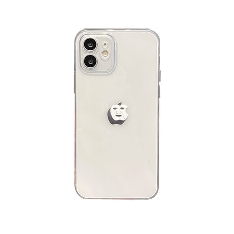 フェイスパック柄 iphone13/13proケース  耐衝撃透明 iphone12pro/11promaxカバー  ファッション  面白いM1040