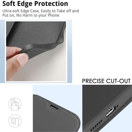 手帳型 iphone14/13promaxケース カード収納 iphone12/11proカバー  シンプル風 肌に優しい 手さわりいい[M2098]