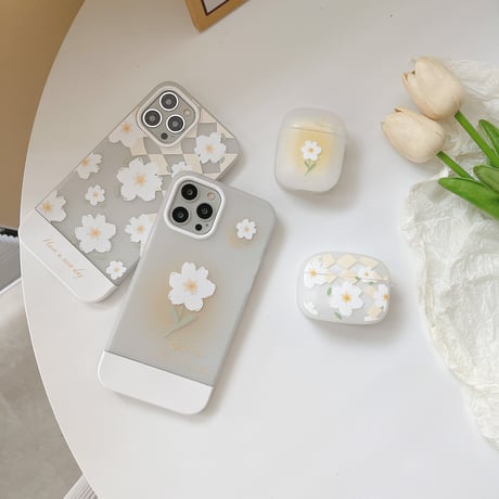 花柄 頑丈耐衝撃 airpods第三世代ケース  可愛い airpodsproカバー  第1/2世代対応  フック付き  美しい [M1630]