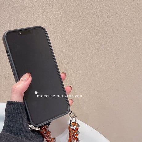 べっ甲柄 iPhone14Pro/15ケース 透明感 高級 アイフォン13/12/11promaxカバー ストラップ付き 肌触りが優しい[M2670]