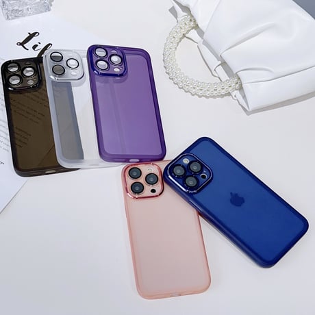 クリア iPhone15/14proケース レンズフィルム付き アイフォン13/12/11pro透明カバー 軽量 使いやすい[M2821]
