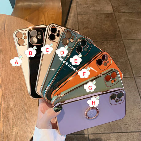 スマホリング付 iphone11/12promaxケース 金色枠ツヤありアイフォンSE2/XSMAXカバー スタンド機能付 落下防止 頑丈耐久性耐衝撃 M300