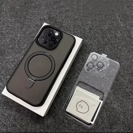 レンズカバー付 iPhone16Pro/15Promaxケース MagSafe対応 スタンド iPhone14Pro/13/12Proケース 指紋防止 コスパ最強[M3659]