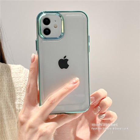 【iPhone15対応】黄ばまないアイフォン15pro/14promaxケース 高透明  高級感 メッキ 耐衝撃加工[M2260]