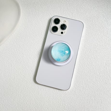 きれい MagSafe対応スマホグリップ ガラス 可愛い 磁石グリップ マグネット式スタンド ギフトにおすすめ[M4229]