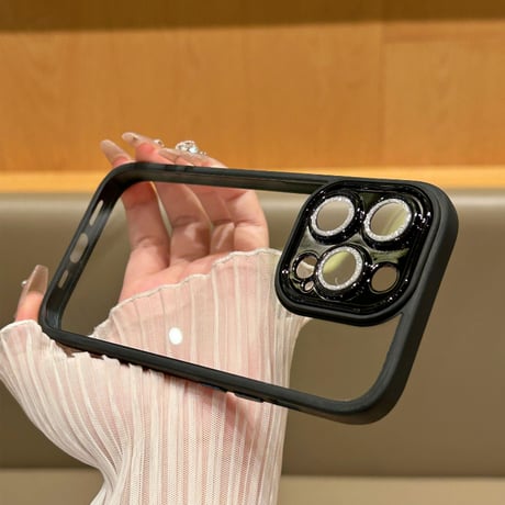 キラキラカメラカバー iPhone15pro/15promaxケース 黄ばまない 丈夫 iphone14/13/12proケース オシャレ 超人気[M3664]