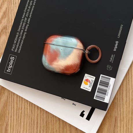 暈し染めカラー Airpods4ケース シック AirpodsPro2ケース airpods3/2カバー  かわいい リング付 おしゃれ [M5332]