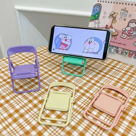 チェアー スマホスタンド タブレット対応  折りたたみ式 持ち運び便利  角度調整可  超可愛い SNS人気品 M1447