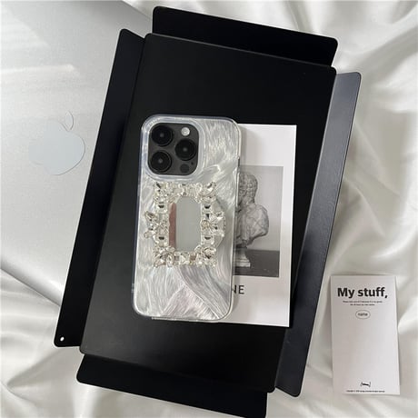 ジュエリーグリップ iPhone15Pro/15ケース magsafe対応 iPhone14pro/13/12proケース オシャレ 多機能[M4452]