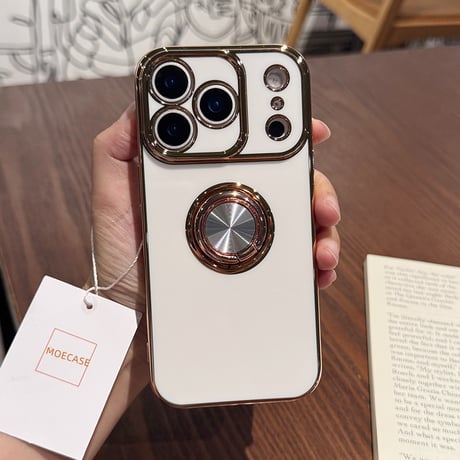 リング付 iPhone17Pro/17ケース スタンド機能 iPhone17Promax/17Airカバー メタルカラー 丈夫 [M5680]