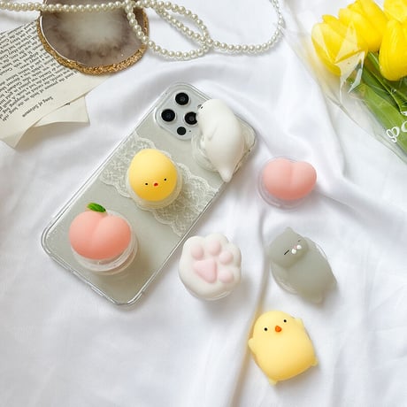 可愛いスマホグリップ  柔らかいストレス発散 折り畳み式グリップトーク  ポップソケット  面白いスマホおもちゃ  スタンド機能付きM879