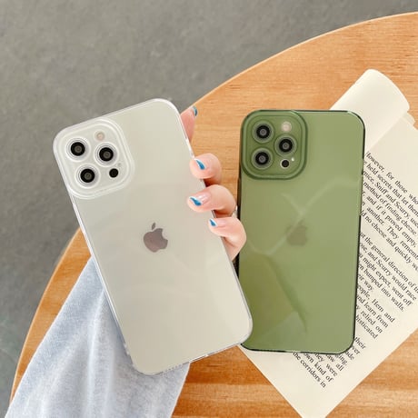透明 iphone13/14promaxケース  艶カラーアイフォン11/XRカバー   全面保護  頑丈 シンプル風M949