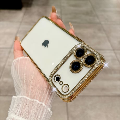 【iPhone17対応】ジュエリーデコ iPhone17e/16/14/15proケース  キラキラ オシャレ綺麗アイフォン13/12proカバー 高品質 カメラレンズフィルム付き [M1537]