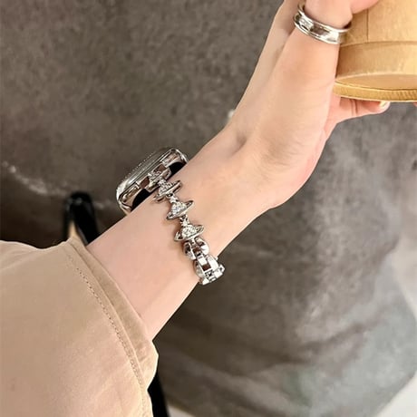 ジュエリー Applewatchベルト 高級感 Ultra2/1/SE(第2/1世代)/Series9/8/7/6/5/4/3/2/1アップルウォッチバンド おしゃれ[M4602]
