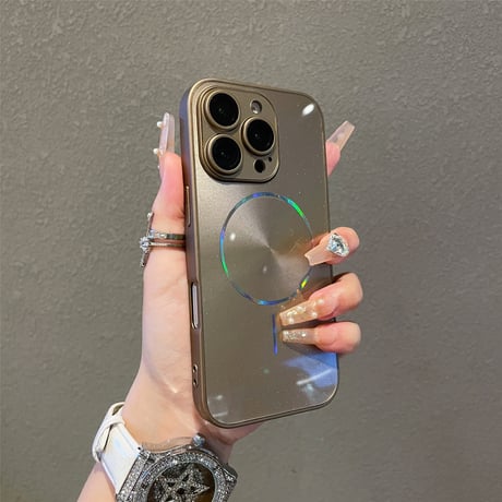 キラキラ iPhone16Pro/16plusケース 耐衝撃 Magsafe対応 iPhone15promax/14/13proカバー 高級感 全面保護 贅沢 存在感抜群[M5411]