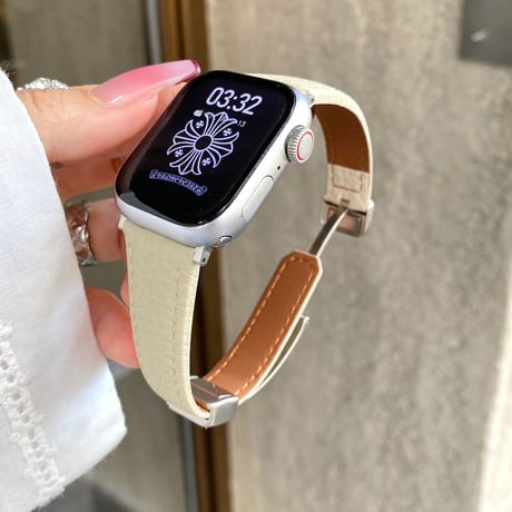 レザー製 Apple watchバンド マグネット式 アップルウォッチベルト Ultra3 series11 10 98 7 6 SE3 SE2  使いやすい[M5755]