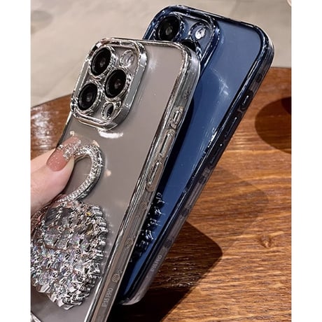 ジュエリースワン iPhone15/15Proケース キラキラ iPhone14/13/12proカバー ラメ入り オシャレ  [M3958]