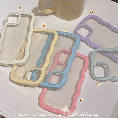 【iPhone16対応】波デザインの枠 iphone15/14/13/12promaxケース  耐衝撃 クリア iphone11/XSMAXカバー  頑丈 耐久性 人気品[M1732]