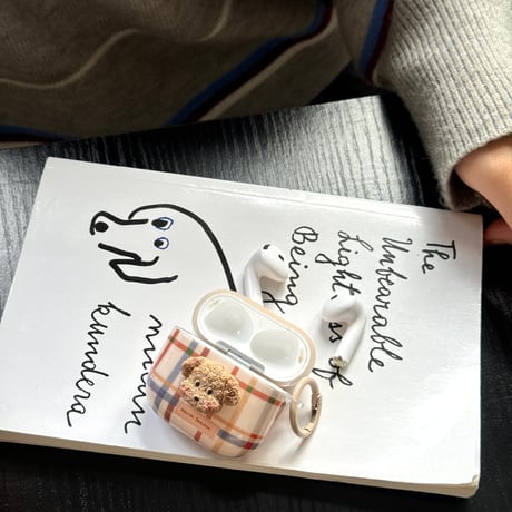 ストライプ AirPodsPro3ケース  AirPods4 可愛い犬 AirpodsPro2/3/2カバー リング付き ギフトにおすすめ[M5818]