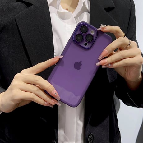 クリア iPhone15/14proケース レンズフィルム付き アイフォン13/12/11pro透明カバー 軽量 使いやすい[M2821]