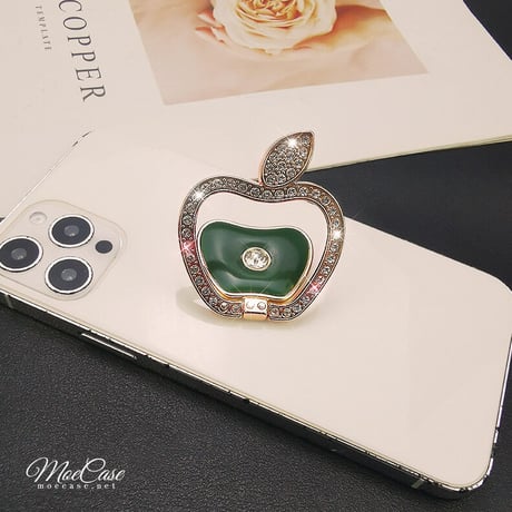 ジュエリーリンゴ スマホリング スタンド キラキラオシャレ かわいい 360度回転可能 高品質 使いやすい 男女兼用 ギフトにおすすめ[M2847]
